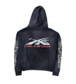 HELLSTAR AIRBRUSHED SKULL HOODIE BLACK,