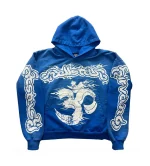 HELLSTAR BLUE YOGA HOODIE BLUE.