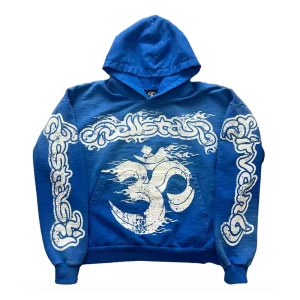 HELLSTAR BLUE YOGA HOODIE BLUE.