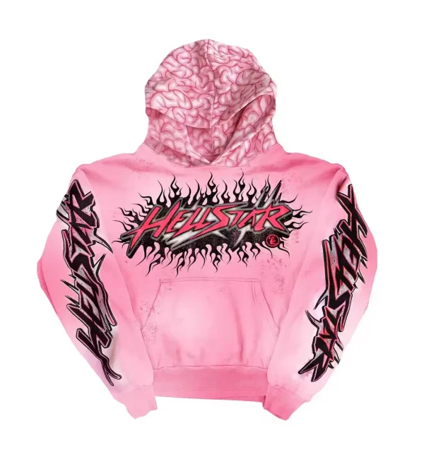 HELLSTAR BRAINWASHED HOODIE PINK,