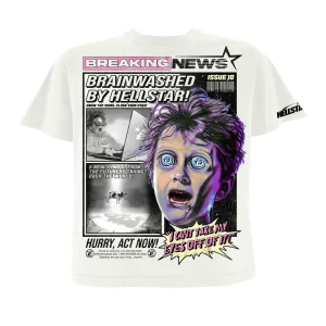 HELLSTAR STUDIOS BREAKING NEWS TEE CREAM,