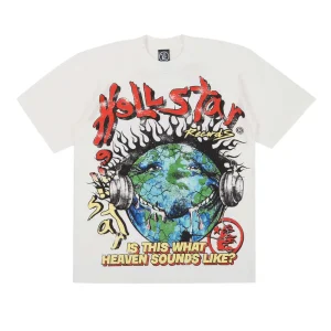 HELLSTAR STUDIOS HEAVEN ON EARTH CREAM TEE