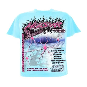 HELLSTAR STUDIOS NEURON TOUR LIGHT BLUE TEE,