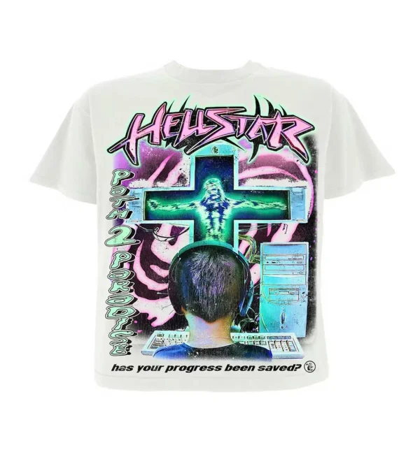 HELLSTAR STUDIOS ONLINE CREAM TEE.