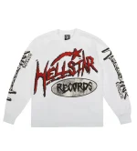 HELLSTAR STUDIOS RECORDS LONG SLEEVE LS TEE WHITE