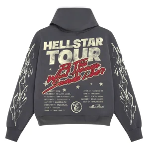 HELLSTAR STUDIOS RECORDS TOUR HOODIE FADED BLACK