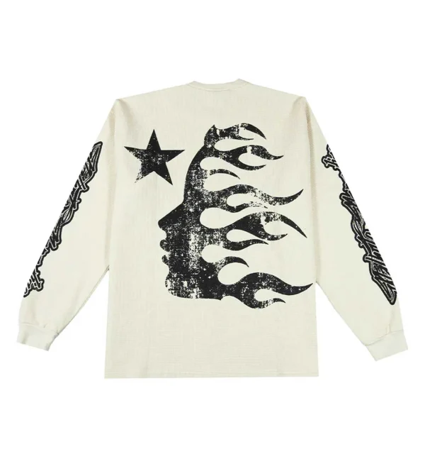 HELLSTAR STUDIOS VICTORY THERMAL LONG SLEEVE CREAM,