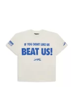 Hellstar Beat Us T-Shirt White Blue