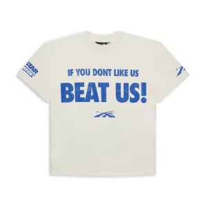 Hellstar Beat Us T-Shirt White Blue