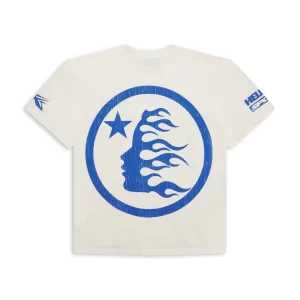 Hellstar Beat Us T-Shirt White Blue