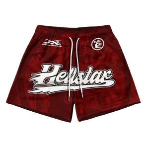 Hellstar Graphic Casual Red Shorts