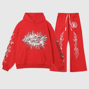 Hellstar Records Red Flare Pants Tracksuit