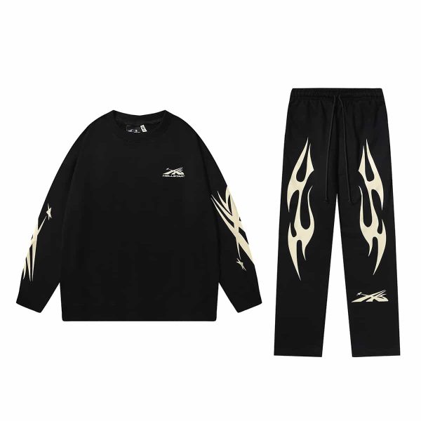 Hellstar Black Crewneck & Sweatpant Tracksuit