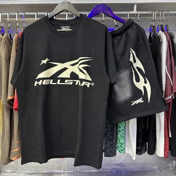 Hellstar Black Tee & Shorts Tracksuit