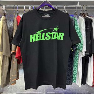 Hellstar Green Logo Black Shirt