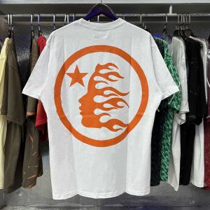 Hellstar Orange Logo White Shirt