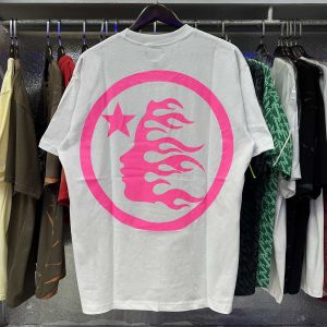 Hellstar Pink Logo White Tee