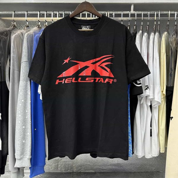 Hellstar Red Logo Black Shirt