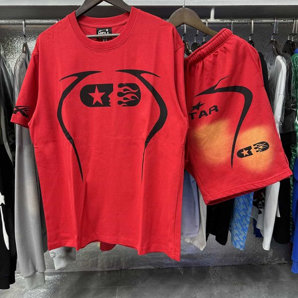 Hellstar Sports Red Set Shirts And Shorts