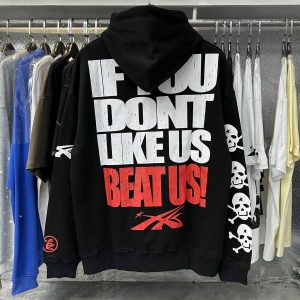 If You Dont Like Us Beat Us Hoodie - Black